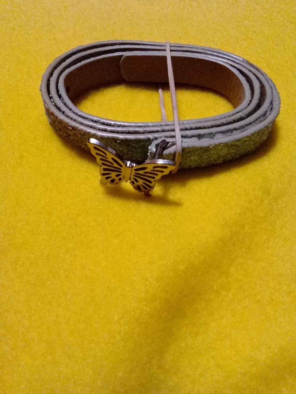 Cat & Jack Glitter Gradient Butterfly Buckle Belt in Green and Blue